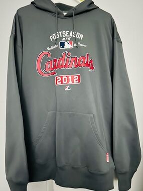 St. Louis Cardinals 2012 Majestic Hoodie, Gray, Size 2XL
